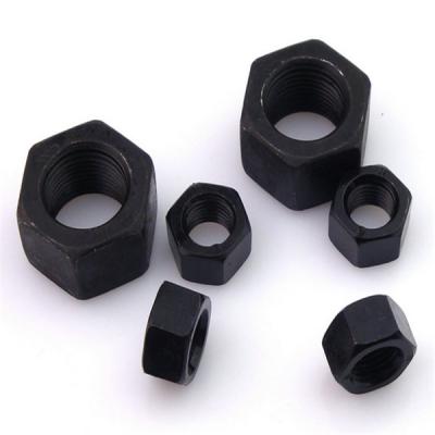 China Carbon steel black finished carbon steel din934 hex nuts m16 made in china for sale