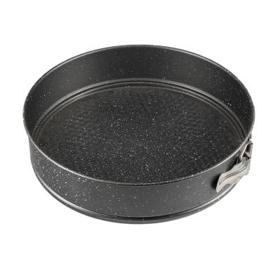 China Diameter 20 Hot Sale Carbon Steel Non-Stick Marble Coating Round Springform Pan Nonstick Leakproof Cheesecake Pan Cake Tin for sale