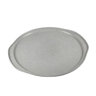 China Viable Nonstick Marble Coating Round Bakeware Pan With Two Ears Steak Pan Frying Pan for sale