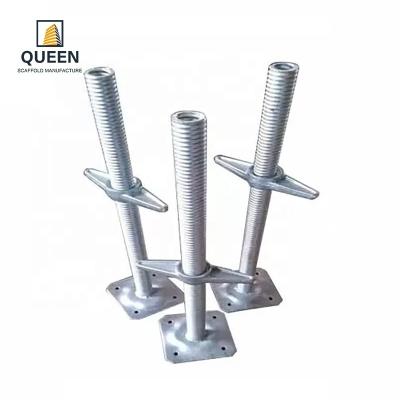 China LINYI QUEEN scaffolding jack base nut Scaffolding Adjustable Base Jack Adjustable Steel Hollow Scaffolding Jack for sale