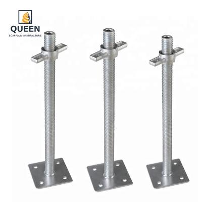 China Flat Screw Base Jack Scaffolding Industrial Design Levelling Adjustable Jack for sale