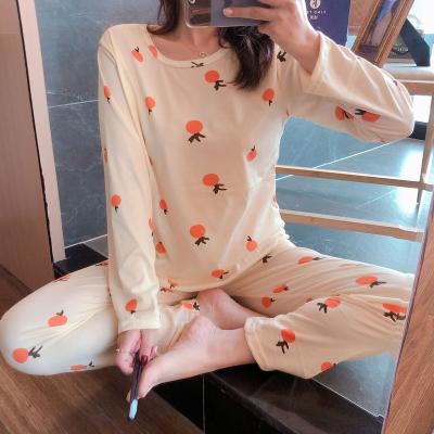 China Autumn Winter Breathable Polyeste Cartoon Pajamas Set Women Pajamas Homewear Long Sleeve Sleepwear Plus Size Sleepwear Home Suit Female for sale