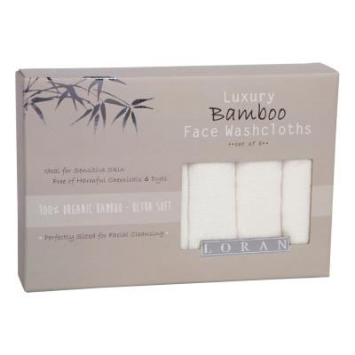 China Viable Cute Tiny Bamboo Facial Washcloths, 6 Pack Set, White, 10