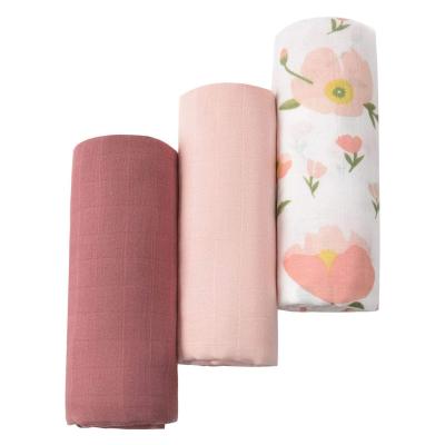 China Sustainable Muslin Wrap Blankets Solid Colors, Muslin Blankets For Girls And Boys, Baby Shower Wraps for sale