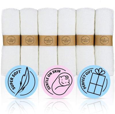 China Sustainable Wholesale Soft Organic Bamboo Washcloths Baby Face Wash Cloth for sale