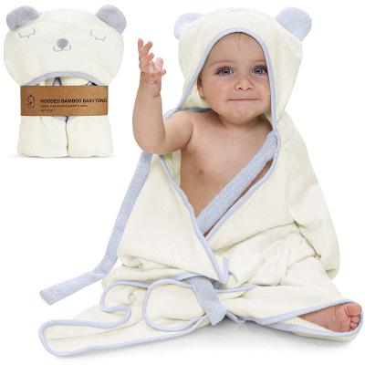 China High Quality Child Safe Comfy Poncho Bamboo Cotton Baby Hooded Towel for sale