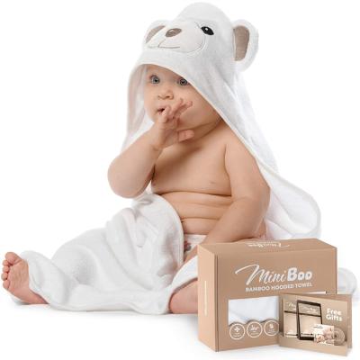 China QUICK DRY Organic Baby Towel Hooded Ultra Soft Natural Bamboo Towels With Hood for sale