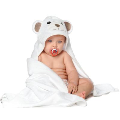 China QUICK DRY Animal Pattern Kids Baby Bathrobe Organic Bamboo Newborn Hooded Towel for sale