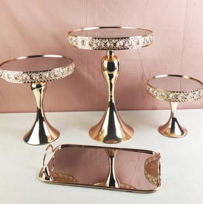 China European Wedding Decorating Party Tool Luxury Cupcake Stands 3 Tier Metal Cake Cupcake Stand for sale