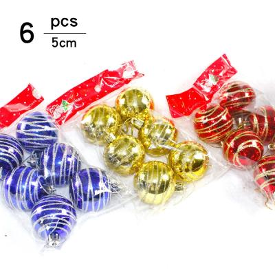 China Christmast Ornament Christmas Tree Ball Hanging Decoration Ornaments Set of 6 CM Large Christmas Baubles for sale