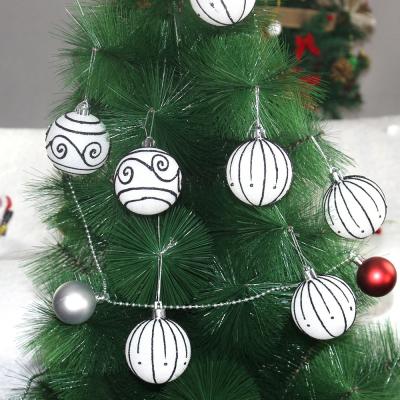 China Christmast Ornament Christmas House Wedding Decoration 6 cm 6 PCS Plastic Christmas Balls for sale