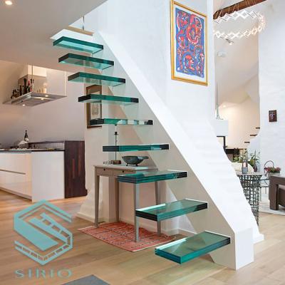 China Modern Commercial Tempered Glass Staircase Hot Sale Floating Modern Style for sale