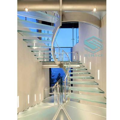 China Home Floating Staircase Commercial Construction Interior Glass Hot Sale for sale