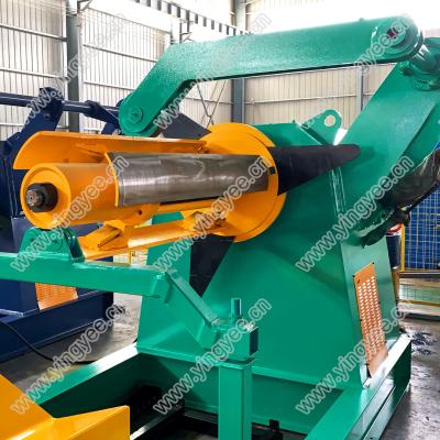 Κίνα High Quality Hydraulic Full Automatic Steel Coil 10T Decoiler From Building Material Stores For Sale προς πώληση