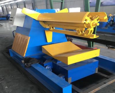 China another 7 tons hydraulic decoiler with coil car for roof sheet machine for sale