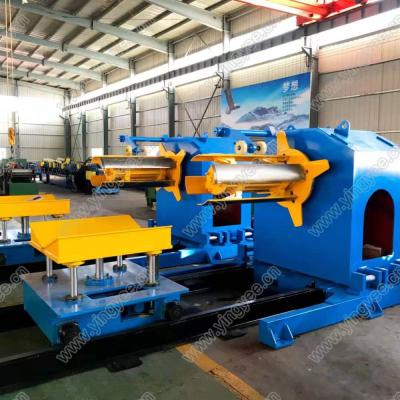 China Easy operation 7 tons hydraulic decollier use for floor decking machine or roof sheet machine for sale