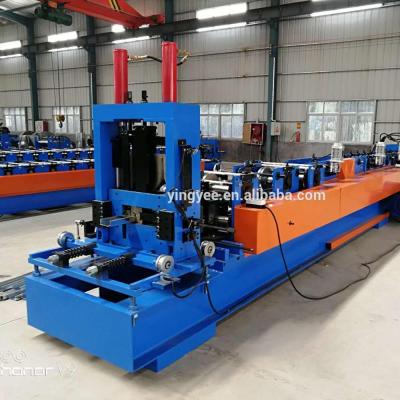 China Construction worksÂ   Automatic Thickness 1.0-3.0mm GI CZ Purlin Roll Forming Machine With PLC System Te koop