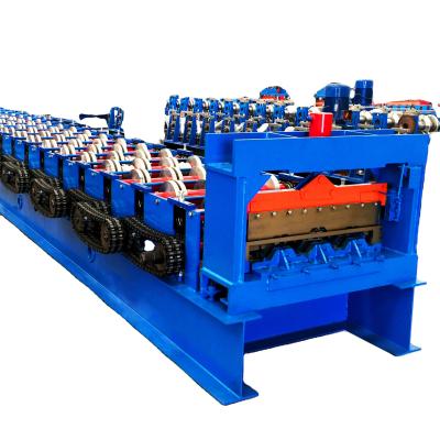 China Construction worksÂ   Fast Speed ​​Steel Deck Roll Forming Machine for sale