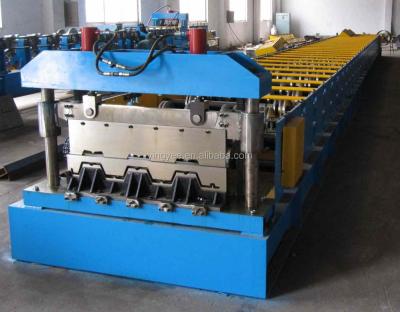 China Garment Shops 2015new Type Profiled Steel Sheet Concrete Slab Floor Plate Decking Panel Roll Forming Machine for sale