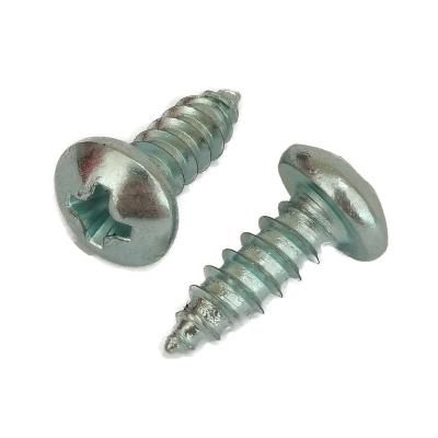 China Pan JSCREW 8#*12 Pan Head Wood Pan Screw , Blue Zinc Finishing for sale