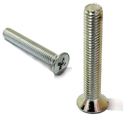 China m4 flat metal flat headed 110 ss stainless steel screws flat head galvanized flat head screw for sale