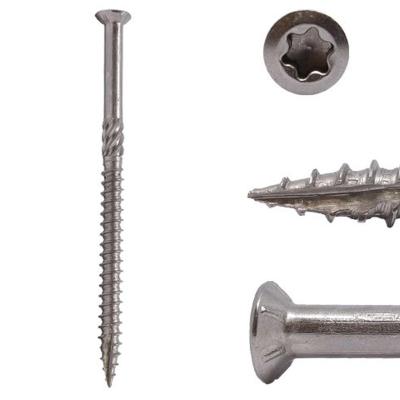 China Stainless Steel Flat Wood Parthial Torx Thread Screws and Bolts for sale