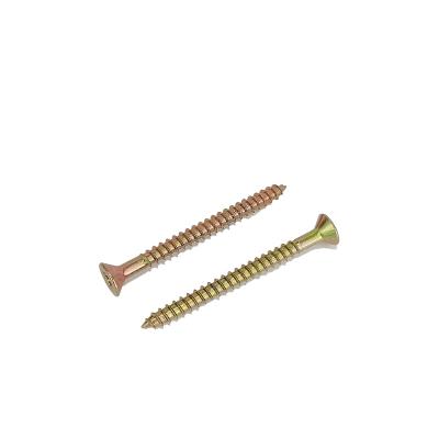 China JSCREW M5*60 flat flat head screw, color zinc finishing for sale