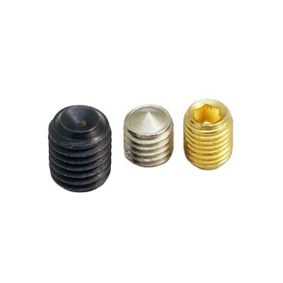 China Din916 HEX Black 1/4-20 Taper Taper Point Set Screw for sale