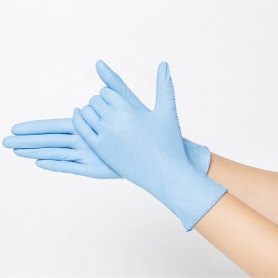 China Medical / Food / Industrial Disposable Blue Nitrile Gloves Powder Free Medical Exam Glove for sale