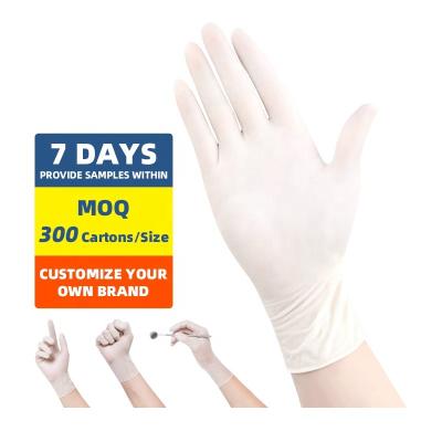 China Bluesail Powder Free Disposable Micro-contact Medical Examination Breathable Latex Gloves for sale