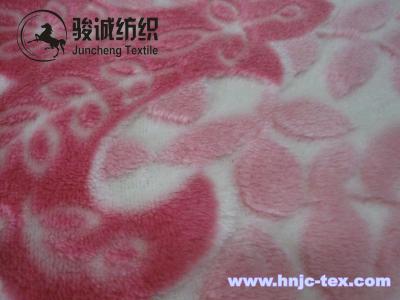 China Environment friendly burnout sherpa coral fabrics coral fleece fabric/pajamas fabric for sale