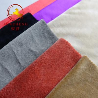 China 0.5mm-1mm super soft warp knitting plain minky fabric super plush velboa for sale