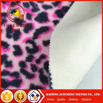 China 2017 New Printed coral fleece laminated with 5mm sponge for slipper shoe fabric for sale