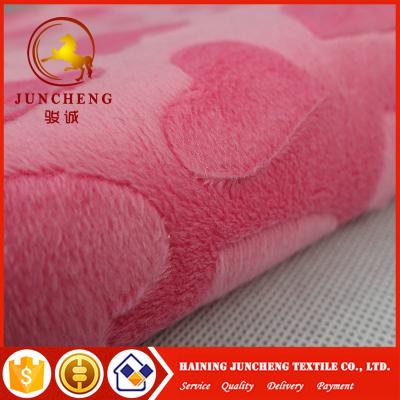 China 2018 New arrival heart design 2mm minky plush fabric for sale