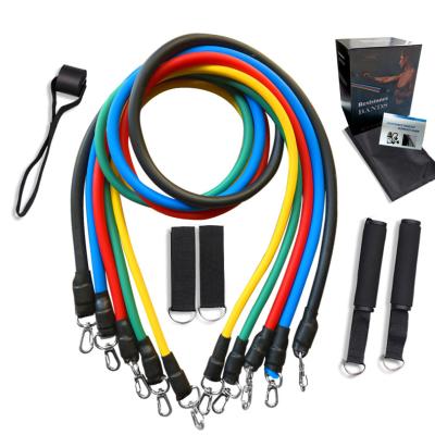 China Latex Customized Gym Exercise Sport Pull Rope Resistance Bands Set With Handles Resistance Tubes for sale