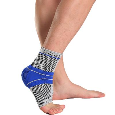 China Elastic Breathable Compression Ankle Protection Sports Ankle Brace Silicone Ankle Support for sale