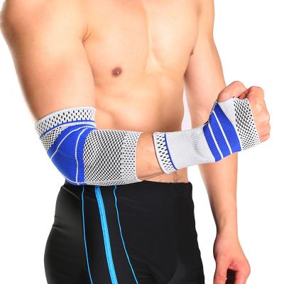 China Comfortable Breathe Silicone Protective Elbow Support Compression Elbow Brace Sleeve for Tendonitis, Tennis Elbow, Golf Elbow Treatment for sale