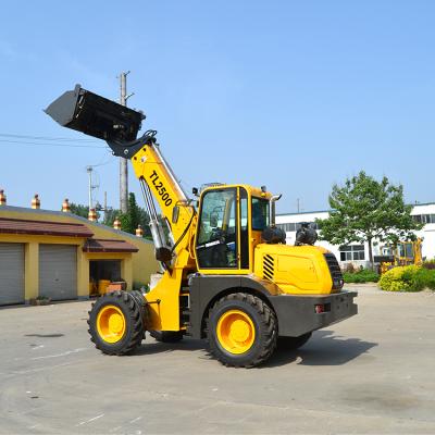 China Hotels Big Wheel Tl2500 Telescopic Boom Loader Machine Loaders For Sale for sale