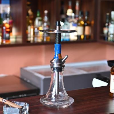 China Stainless steel+glass Wookah Hookahs Set Portable German Shesha Glass Smoke Custom Hookah Russian Wholesale Shisha for sale