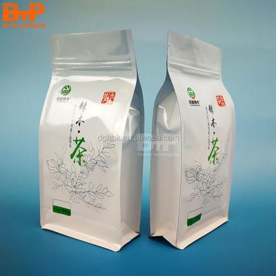 China Disposable OEM Factory Price Resealable Foil Bag Film Bag Flat Bottom OEM Factory Price Bags For Tea Packaging for sale