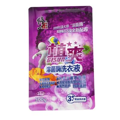 China 500ml Liquid Soap Moisture Proof Stand Up Bag Laundry Detergent Washing Powder Plastic Packaging Bags for sale