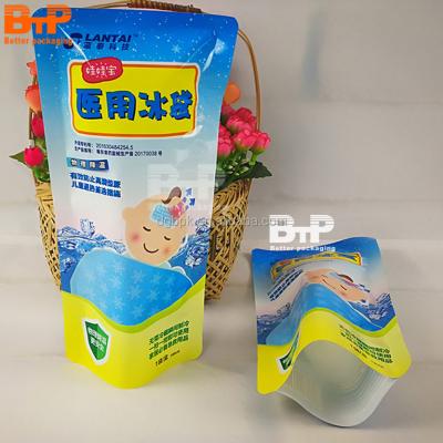 China Disposable Whole Baby Fever Custom Sale Freeze Patch Cooling Bag Stand Up Pouch For Medical Ice Bag Packing Bags for sale