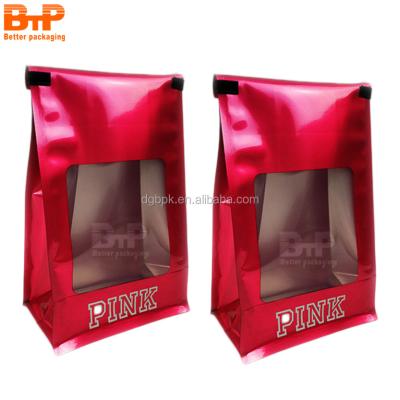 China Disposable Plastic Bags Of Perfume Products Can See Inside Clear Printed Packaging Bag With Window for sale