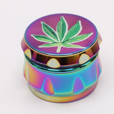 China Hot Selling Exclusive Iridescence Grinding Herb Grinder Smoking Accessories Zinc Alloy Tobacco Best for sale