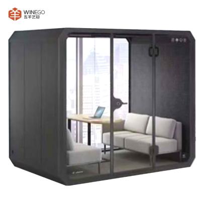 China ECO-vriendelijke 6 personen akoestische stand, draagbare geluidsdichte kamer voor kantoor. Te koop