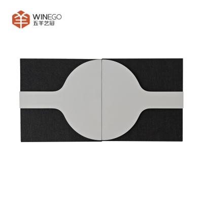 China Custom Art Circle PET 3D Akustische Wandplatte mit Malerei für moderne Räume zu verkaufen