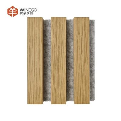 China Moderno de madeira luxuosa com painel acústico de ardósia Elegante acabamento de verniz para estúdio à venda