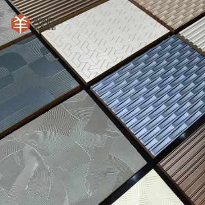 China Decorative Embossed Veneer Panels for Interior Wall Cladding 2400mm for sale