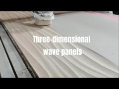 Embossed 3D Decorative Wall Panels Veneered MDF Board For TV Background