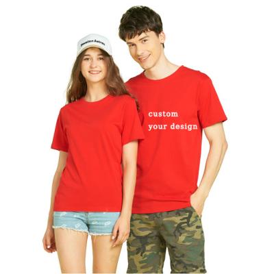 China Anti-Wrinkle High Quality 100% Cotton Women T-shirt Men Oversized Graphic Tees Shirt Mens T-Shirt With Print Custom Your Brand Logo for sale